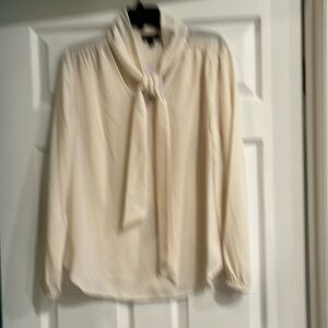 Belk,The Limited classic cream long sleeve blouse. It can dress up any occasion